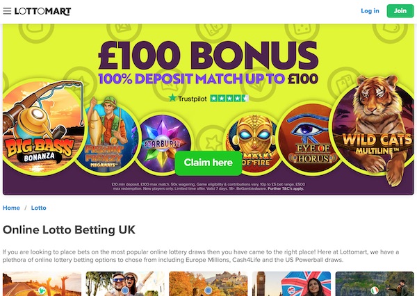 Lottomart Games offers seasonal promotions on lottery betting, slots and scratch cards